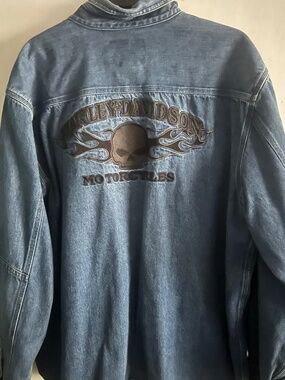 Harley Davidson Long Sleeve Denim Shirt , Size XXL